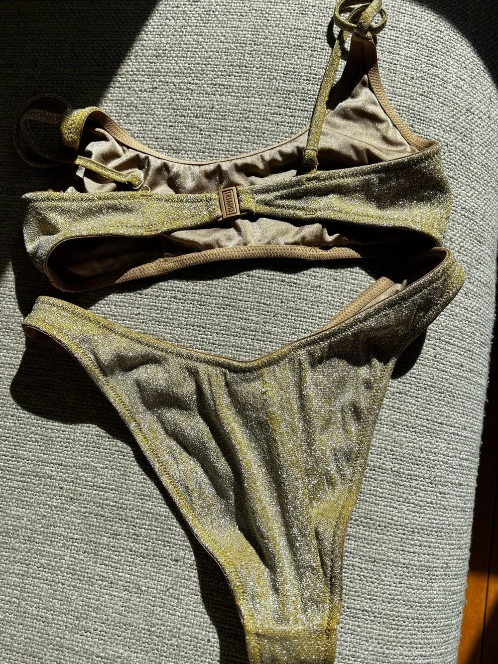 triangl swimwear Gold Shimmer Bikini Set